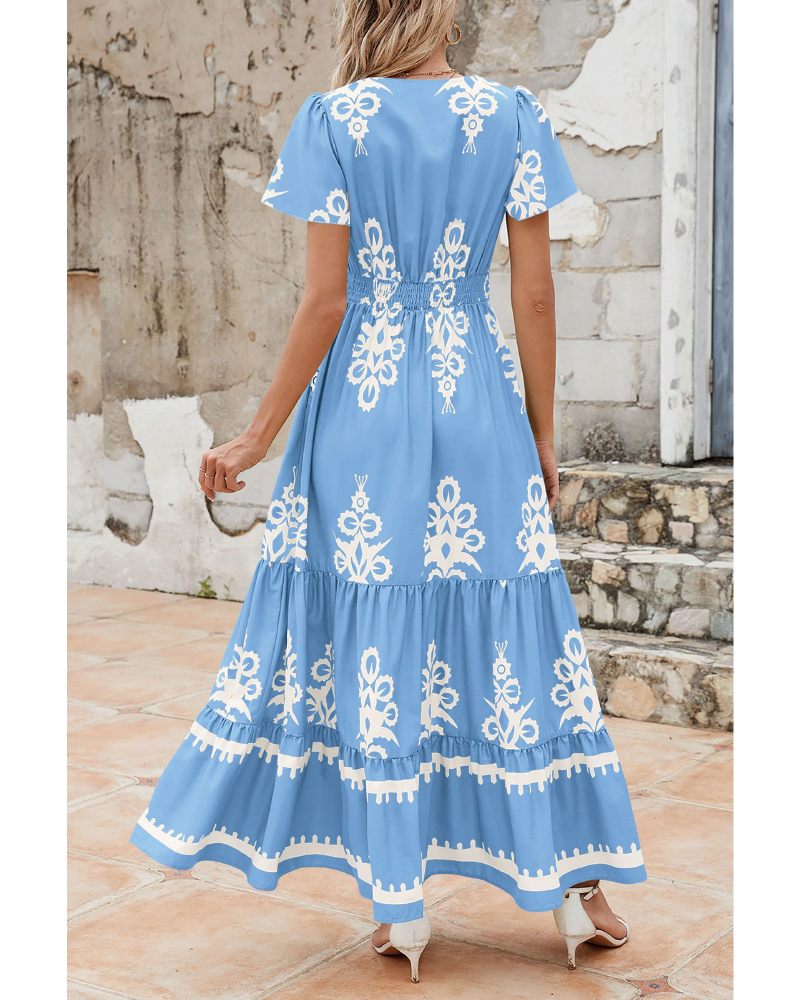 Shesways® LinenChic Wrap Maxi Dress