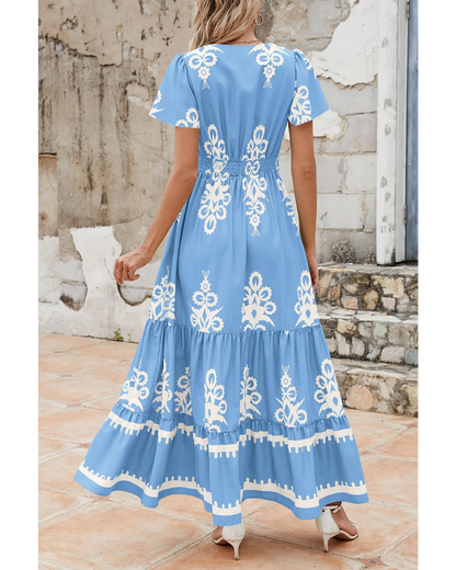 Shesways® LinenChic Wrap Maxi Dress